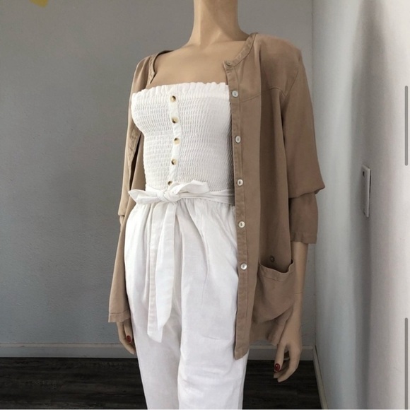 ANNE CARSON cardigan/jacket/shacket button front silk - Picture 8 of 16